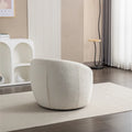Swivel Base Barrel Chair with Boucle Upholstery - 31-Inch