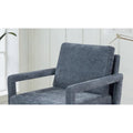 Soft Cushion Blue Chenille Upholstered Armchair - 25.98" Height