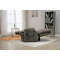 Gray Chenille Power Lift Recliner with Massage and Concealed Cup Holder