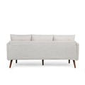 Contemporary 76.5-Inch 3-Seater Sofa with Birchwood Legs and Cushions