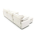 Beige 5-Piece U-Shaped Corduroy Modular Sectional Sofa Set with 2 Ottomans