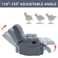 Extra-Large Swivel Rocker Recliner with Footrest and Pockets - Manual Operation