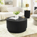 15.72-Inch Nordic H-Barrel Coffee Table - Simple Design for Indoor and Outdoor Use, Made from Durable Magnesium Oxide