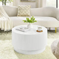 15.72-Inch Nordic H-Barrel Coffee Table - Simple Design for Indoor and Outdoor Use, Made from Durable Magnesium Oxide