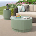 15.72-Inch Nordic H-Barrel Coffee Table - Simple Design for Indoor and Outdoor Use, Made from Durable Magnesium Oxide