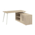 Bush Business Furniture Vista 60-Inch L-Shaped Desk with Storage Cabinet