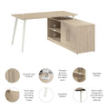 Bush Business Furniture Vista 60-Inch L-Shaped Desk with Storage Cabinet