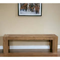 HomeRoots 58-Inch Natural Distressed Solid Wood Dining Bench