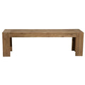 HomeRoots 58-Inch Natural Distressed Solid Wood Dining Bench