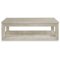 Marz 54-Inch Weathered Gray Lift-Top Coffee Table with Hidden Storage