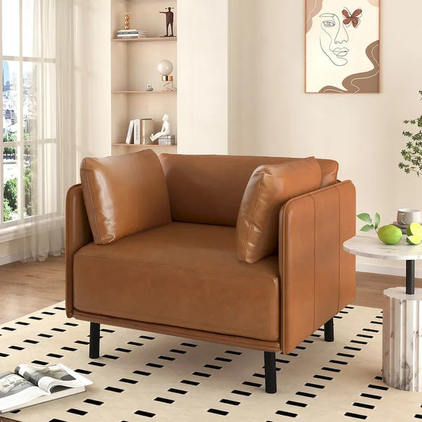Christopher Knight Home Daphne Faux Leather Lounge Chair