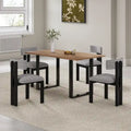 Set of 4 Astura Upholstered Dining Chairs with Iron Frame by Christopher Knight Home