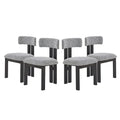 Set of 4 Astura Upholstered Dining Chairs with Iron Frame by Christopher Knight Home