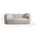 Christopher Knight Home - Tonson 82-Inch Curved Boucle 3-Seater Sofa
