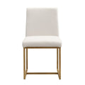 GDFStudio Carter Contemporary Rectangular Dining Set with Faux Marble Table and Six Upholstered Chairs