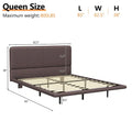 Christopher Knight Home Korli Contemporary Upholstered Leather Floating Bed Frame and Headboard Set with LED Lighting