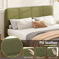 Christopher Knight Home Korli Contemporary Upholstered Leather Floating Bed Frame and Headboard Set with LED Lighting