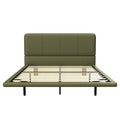Christopher Knight Home Korli Contemporary Upholstered Leather Floating Bed Frame and Headboard Set with LED Lighting