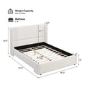 Isabella Queen White Upholstered Bed with Tall Wingback Headboard by Christopher Knight Home