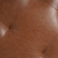 Christopher Knight Home Round Ottoman with Button Tufting in PU Leather