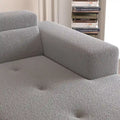 Christopher Knight Home - 109 Modern L-Shaped Modular Sectional Sofa in Teddy Fabric with Chaise and Pillows