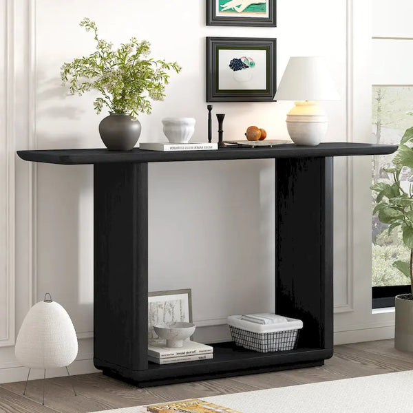 Christopher Knight Home - Mirod Stylish Minimalist Console Table with Curved Corners and U-Base