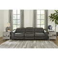Signature Design by Ashley Center Line 3-Piece Power Reclining Sectional Sofa - Dimensions: 110.5"W x 40"D x 35"H
