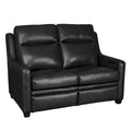 Authentic Leather 56-Inch Triple-Motor Power Reclining Loveseat with Zero-Wall Design and USB & USB-C Ports