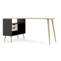 Carson Carrington Kristiansund L-Shaped Desk with 2 Drawers and 3 Shelves