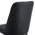 Contemporary Set of 4 Faux Leather Dining Chairs with Cushioned Backrests and Metal Legs – Ideal for Dining Rooms, Living Rooms, and Bedrooms