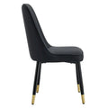 Contemporary Set of 4 Faux Leather Dining Chairs with Cushioned Backrests and Metal Legs – Ideal for Dining Rooms, Living Rooms, and Bedrooms