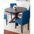 Modern 5-Piece Compact Dining Set with Chrome Nailhead Trim Chairs for Kitchen