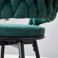 Pair of Swivel Bar Stools with Comfortable Linen Cushions - Counter Height Seating for Kitchen Islands, Dining Areas, or Pubs
