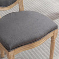 Set of 2 French Oval Back Dining Chairs - Elegant Retro Design with Solid Wood Frame