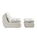 34-Inch Modern Upholstered Sofa with Ottoman - Perfect for Small Spaces