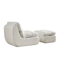 34-Inch Modern Upholstered Sofa with Ottoman - Perfect for Small Spaces