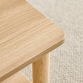 39-Inch Coffee Table with Two-Tier Design and Rubberwood Legs