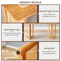 59-Inch Retro Rubberwood Table with Walnut Finish