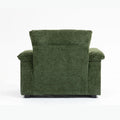 Chenille Oversized Chair Set with Ottoman and USB Charging Port