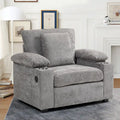 Chenille Oversized Chair Set with Ottoman and USB Charging Port