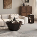 Set of 2 Octagonal Rubber Wood Coffee Tables - 31.5 Inches