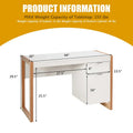 Computer Desk with Storage Cabinet and Pull-Out Drawer - Sturdy Design