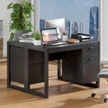 Computer Desk with Storage Cabinet and Pull-Out Drawer - Sturdy Design