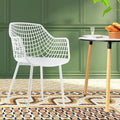 Set of 4 Modern Plastic Shell Dining Chairs with Metal Legs by Costway