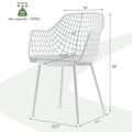 Set of 4 Modern Plastic Shell Dining Chairs with Metal Legs by Costway