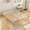 Costway 14-Inch Wooden Platform Bed Frame for Twin, Full, and Queen Sizes with Rubber Support