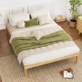 Costway 14-Inch Wooden Platform Bed Frame for Twin, Full, and Queen Sizes with Rubber Support