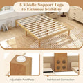 Costway 14-Inch Wooden Platform Bed Frame for Twin, Full, and Queen Sizes with Rubber Support