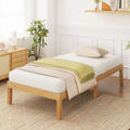 Costway 14-Inch Wooden Platform Bed Frame for Twin, Full, and Queen Sizes with Rubber Support