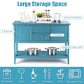 Costway Wooden Sideboard Buffet Console Table with Drawers